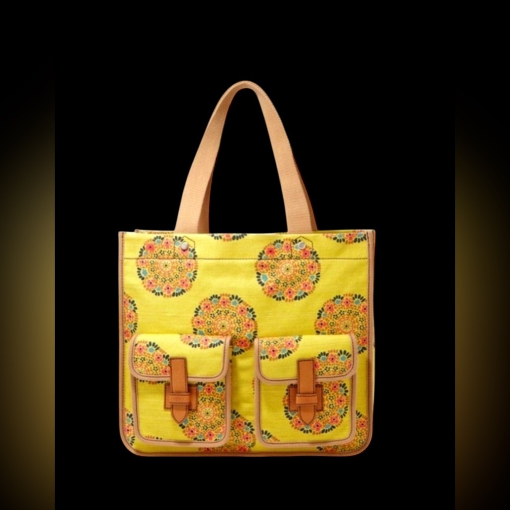 Fossil Mandala Shay Canvas Shopper Tote Bag